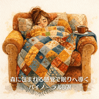 Binaural background music that leads you to sleep as if you are surrounded by the forest Front Cover