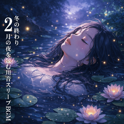 The end of winter, the sound of the river enveloping the February night. Sleep BGM Front Cover