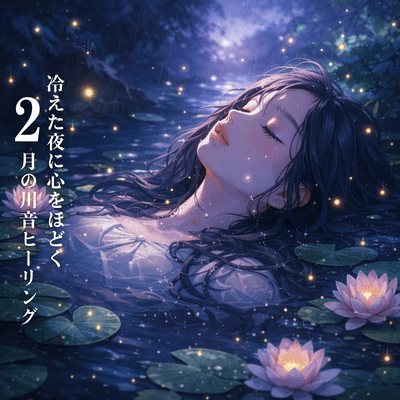 Relax your mind on a cold night with the healing sounds of the river in February Front Cover