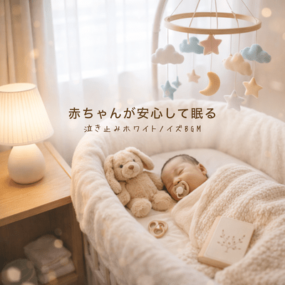 White noise background music to calm your baby's crying and help them sleep peacefully Front Cover