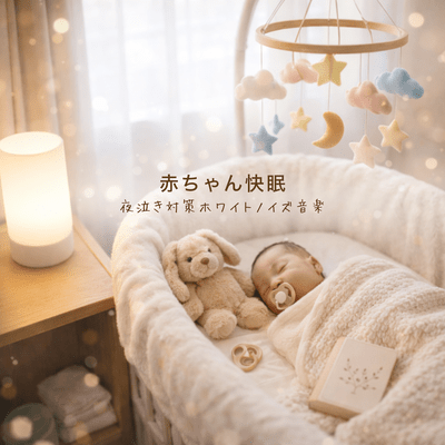 White noise music for baby's sleep and nighttime crying Front Cover