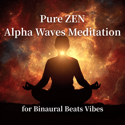 Pure ZEN Alpha Waves Meditation for Binaural Beats Vibes Front Cover