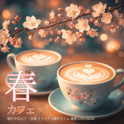 Spring Cafe Gentle Piano Music Relaxation Luxury Time Elegant Holiday BGM Front Cover