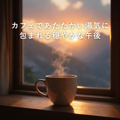 A calm afternoon surrounded by warm steam at a cafe Front Cover
