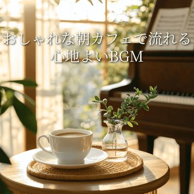 Soothing background music playing in a stylish morning cafe Front Cover