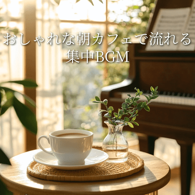 Concentration background music played in a stylish morning cafe Front Cover