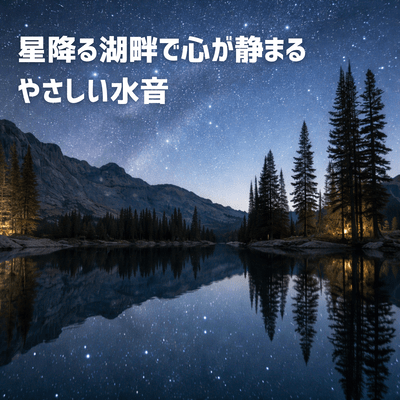The gentle sound of water calms the soul on a starry lakeside Front Cover