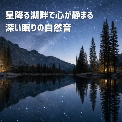 Calming natural sounds for deep sleep on a starry lakeside Front Cover