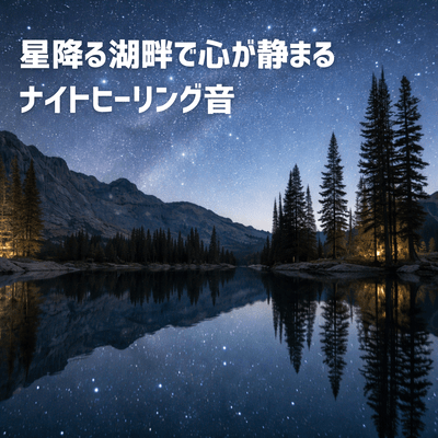 Calming nighttime healing sounds on a starry lakeside Front Cover