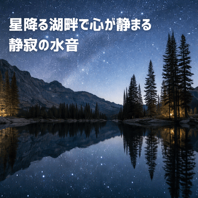 The tranquil sound of water on the starry lakeside Front Cover