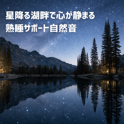 Calming natural sounds to help you sleep on a starry lakeside Front Cover