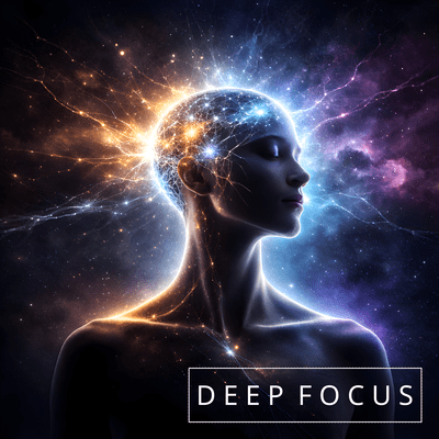 Deep Focus - Relaxing Background Music for Studying, Reading, Working Front Cover