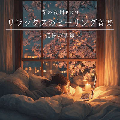 Relaxing Healing Music BGM for Spring Nights - Pollen Season - Front Cover