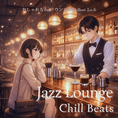 Jazz Lounge Chill Beats: A stylish bar lounge with chillout lo-fi music. Front Cover