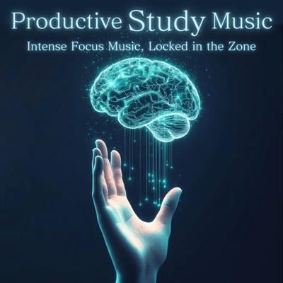 Productive Study Music: Intense Focus Music, Locked in the Zone Front Cover