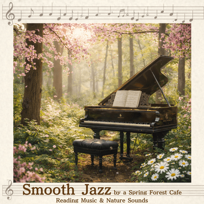 Smooth Jazz by a Spring Forest Cafe - Reading Music & Nature Sounds Front Cover
