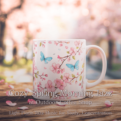 Cozy Spring Morning Jazz at Outdoor Coffee Shop - Light Piano Jazz Music for Study, Concentrationのジャケット写真