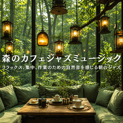Forest Cafe Jazz Music - Morning jazz with nature sounds for relaxation, concentration, and work. Front Cover