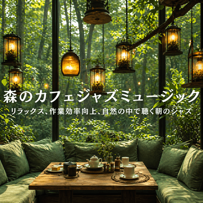 Forest Cafe Jazz Music - Relax, Improve Productivity, Morning Jazz in Nature Front Cover