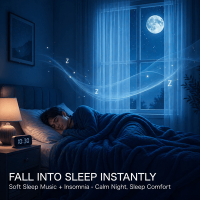 FALL INTO SLEEP INSTANTLY - Soft Sleep Music + Insomnia - Calm Night, Sleep Comfort Front Cover