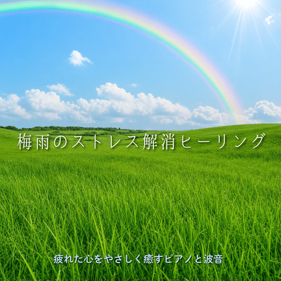 Rainy Season Stress Relief Healing - Gentle Piano and Ocean Waves for Emotional Healing Front Cover