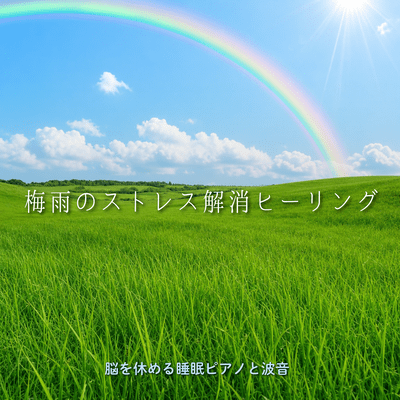 Rainy Season Stress Relief Healing - Sleep Piano and Ocean Waves for Brain Rest Front Cover