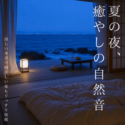 Summer Night Healing Nature Sounds - Cool Water Sounds for Deep Sleep on Hot Nights Front Cover