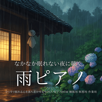Rain Piano - Gentle Piano BGM for Sleepless Nights and Calm Deep Sleep - Sleep Meditation Work Music Front Cover