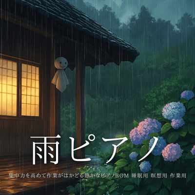 Rain Piano - Quiet Piano BGM for Better Focus and Productive Work - Sleep Meditation Work Music Front Cover