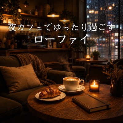 Lo-fi music for a relaxing evening at a cafe. Front Cover