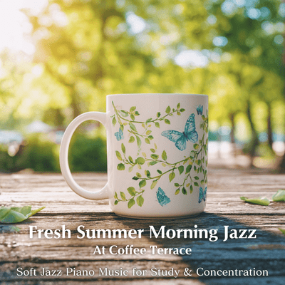Fresh Summer Morning Jazz At Coffee Terrace - Soft Jazz Piano Music for Study & Concentrationのジャケット写真