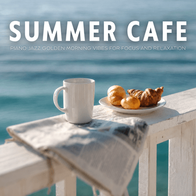 Summer Cafe - Piano Jazz Golden Morning Vibes for Focus and Relaxation Front Cover