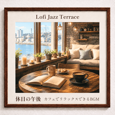 Relaxing background music for a cafe on a holiday afternoon Front Cover