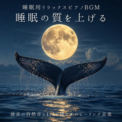 Relaxing Sleep Piano Music - Ocean Wave Nature Sounds and 1/f Fluctuation Healing Music for Better Sleep Quality Front Cover