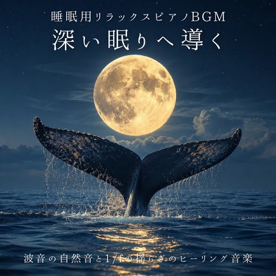 Relaxing Sleep Piano Music - Ocean Wave Nature Sounds and 1/f Fluctuation Healing Music for Deep Sleep Front Cover