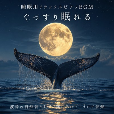 Relaxing Sleep Piano Music - Ocean Wave Nature Sounds and 1/f Fluctuation Healing Music for Restful Sleep Front Cover