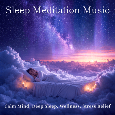 Sleep Meditation Music: Calm Mind, Deep Sleep, Wellness, Stress Relief Front Cover