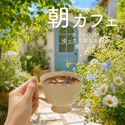 Morning cafe, cafe background music, a relaxing start to the day, soothing music. Front Cover