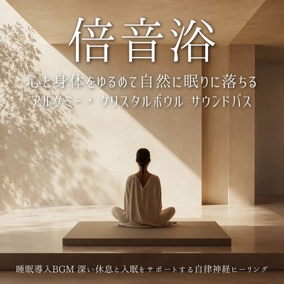 倍音浴 心と身体をゆるめて自然に眠りに落ちるアルケミー・クリスタルボウル サウンドバス - 睡眠導入BGM 深い休息と入眠をサポートする自律神経ヒーリングのジャケット写真