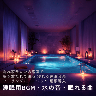 Sleep-inducing background music, water sounds, and soothing melodies: Relax and sleep in a secluded salon room. Healing music for sleep, Sleep induction Front Cover