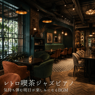 Retro cafe jazz piano: uplifting background music that makes you look forward to tomorrow. Front Cover