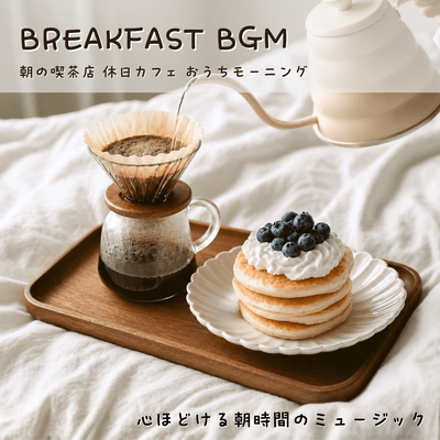 BREAKFAST BGM: Morning coffee shop, holiday cafe, breakfast at home, music to soothe your soul during your morning break. Front Cover