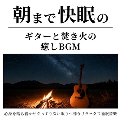 Guitar and Campfire Music for Sleep Through the Night - Relaxing Sleep Music to Calm Mind and Body for Deep Sleep Front Cover