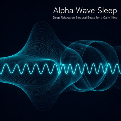 Alpha Wave Sleep: Deep Relaxation Binaural Beats for a Calm Mind Front Cover