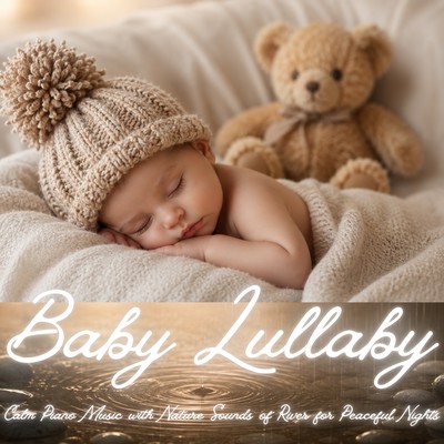 Baby Lullaby: Calm Piano Music with Nature Sounds of River for Peaceful Nights Front Cover