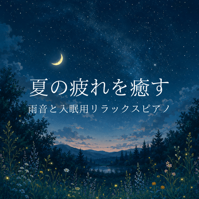 Summer Fatigue Relief - Rain Sounds and Relaxing Piano Music for Sleep Front Cover