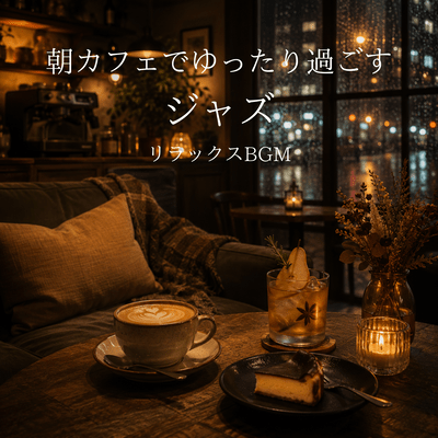 Relaxing jazz background music for a leisurely morning at a cafe. Front Cover