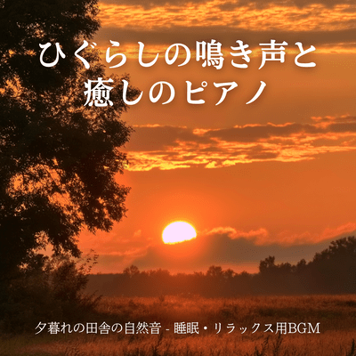 Higurashi Cicada Sounds and Healing Piano - Countryside Sunset Nature Sounds for Sleep and Relaxation Front Cover