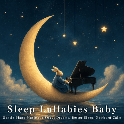 Sleep Lullabies Baby: Gentle Piano Music for Sweet Dreams, Better Sleep, Newborn Calm Front Cover