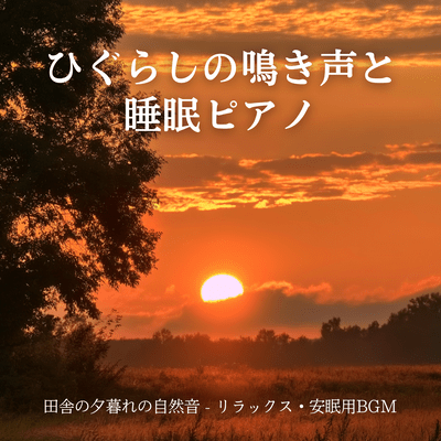 Higurashi Cicada Sounds and Sleep Piano - Countryside Sunset Nature Sounds for Relaxation and Peaceful Sleep Front Cover